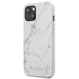 Guess GUHCP13MPCUMAWH iPhone 13 6,1&quot; bílý/bílý pevný obal Marble