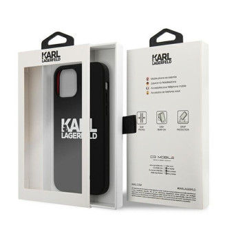 Karl Lagerfeld KLHCP13SSLKLRBK iPhone 13 mini 5,4" Silicone Stack Logo czarny/black