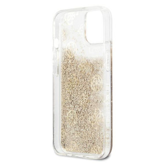 Guess GUHCP13MLGPEGO iPhone 13 6,1" złoty/gold hardcase Peony Liquid Glitter