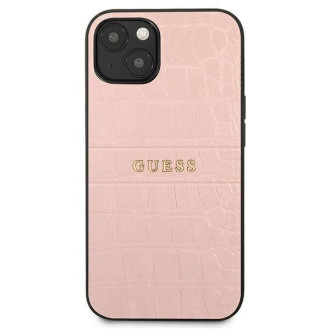Guess GUHCP13SPCRBPI iPhone 13 mini 5,4" różowy/pink Croco Strap Collection
