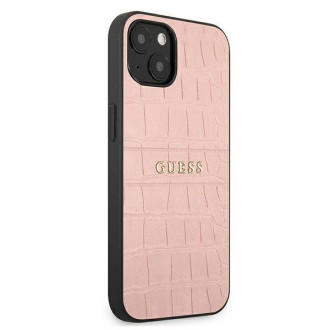 Guess GUHCP13SPCRBPI iPhone 13 mini 5,4" różowy/pink Croco Strap Collection