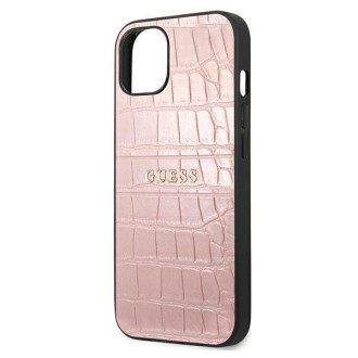 Guess GUHCP13SPCRBPI iPhone 13 mini 5,4" różowy/pink Croco Strap Collection
