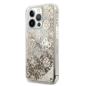 Guess GUHCP13XLGPEGO iPhone 13 Pro Max 6,7" złoty/gold hardcase Peony Liquid Glitter