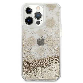 Guess GUHCP13XLGPEGO iPhone 13 Pro Max 6,7" złoty/gold hardcase Peony Liquid Glitter