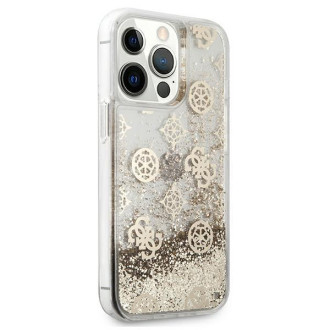 Guess GUHCP13XLGPEGO iPhone 13 Pro Max 6,7" złoty/gold hardcase Peony Liquid Glitter