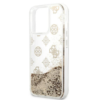 Guess GUHCP13XLGPEGO iPhone 13 Pro Max 6,7" złoty/gold hardcase Peony Liquid Glitter