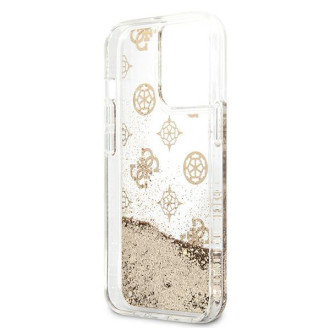 Guess GUHCP13XLGPEGO iPhone 13 Pro Max 6,7" złoty/gold hardcase Peony Liquid Glitter