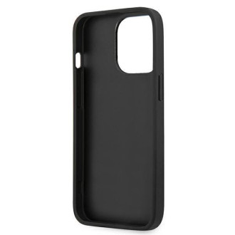 Karl Lagerfeld KLHCP13LPKMK iPhone 13 Pro / 13 6,1" czarny/black hardcase Leather Ikonik Karl`s Head Metal