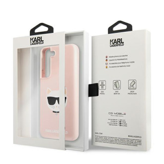 Karl Lagerfeld KLHCS22MSLCHPI S22+ S906 hardcase  różowy/pink Silicone Choupette Head