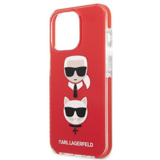 Karl Lagerfeld KLHCP13XTPE2TR iPhone 13 Pro Max 6,7" hardcase czerwony/red Karl&Choupette Head