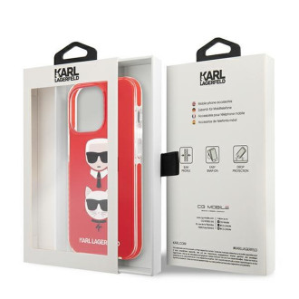 Karl Lagerfeld KLHCP13XTPE2TR iPhone 13 Pro Max 6,7" hardcase czerwony/red Karl&Choupette Head