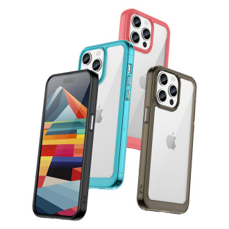 Vyztužený obal s flexibilním rámečkem pro iPhone 15 Pro Outer Space - průhledný
