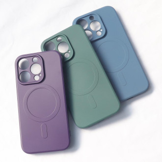 MagSafe kompatibilní silikonové pouzdro pro iPhone 15 Pro Max Silicone Case - krémové