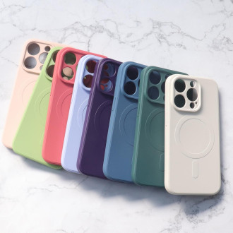 Silikonové pouzdro kompatibilní s MagSafe pro iPhone 15 Pro – šedé