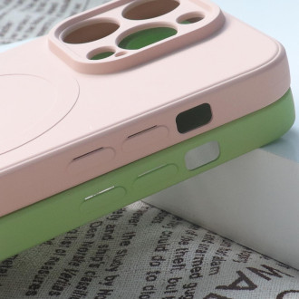 Silikonové pouzdro kompatibilní s MagSafe pro iPhone 15 Pro – šedé