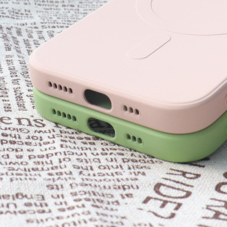 Silikonové pouzdro kompatibilní s MagSafe pro iPhone 15 Pro – šedé
