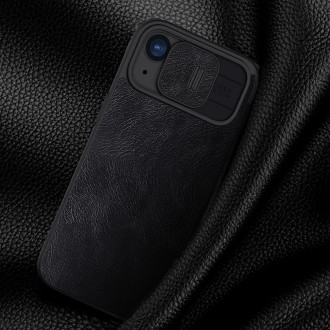 Nillkin Qin Pro Leather Flip Cover Cover Case pro iPhone 15 Pro Max – hnědý