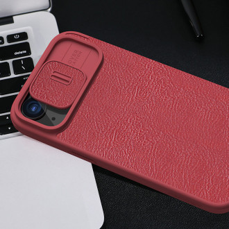 Nillkin Qin Pro Leather Flip Cover Cover Case pro iPhone 15 Pro Max – hnědý