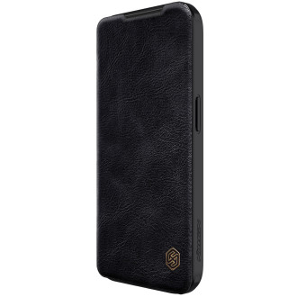 Nillkin Qin Pro Leather Flip Cover Cover Case pro iPhone 15 Pro Max – černý