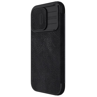 Nillkin Qin Pro Leather Flip Cover Cover Case pro iPhone 15 Pro Max – černý