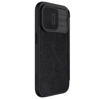 Nillkin Qin Pro Leather Flip Cover Cover Case pro iPhone 15 Pro Max – černý