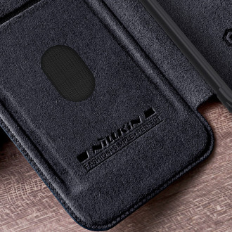 Nillkin Qin Pro Leather Flip Cover Cover Case pro iPhone 15 Pro Max – černý