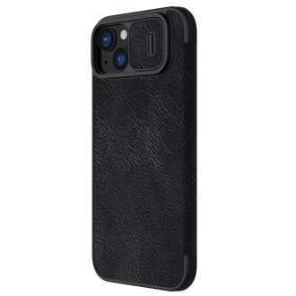 Nillkin Qin Pro Leather Flip Cover Cover Case pro iPhone 15 Plus – černý