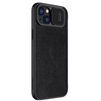 Nillkin Qin Pro Leather Flip Cover Cover Case pro iPhone 15 Plus – černý
