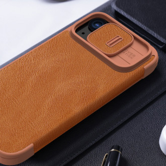 Nillkin Qin Pro Leather Flip Cover Cover Case pro iPhone 15 Pro – černý