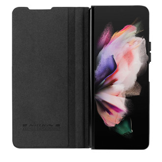 Kožené flipové pouzdro Nillkin Qin Leather Pro Samsung Galaxy Z Fold 5 s krytem fotoaparátu – černé