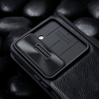 Kožené flipové pouzdro Nillkin Qin Leather Pro Samsung Galaxy Z Fold 5 s krytem fotoaparátu – černé