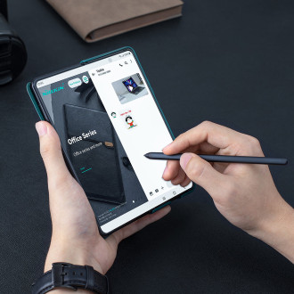 Kožené flipové pouzdro Nillkin Qin Leather Pro Samsung Galaxy Z Fold 5 s krytem fotoaparátu – černé