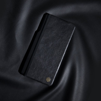 Kožené flipové pouzdro Nillkin Qin Leather Pro Samsung Galaxy Z Fold 5 s krytem fotoaparátu – černé