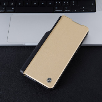 Kožené flipové pouzdro Nillkin Qin Leather Pro Samsung Galaxy Z Fold 5 s krytem fotoaparátu – černé