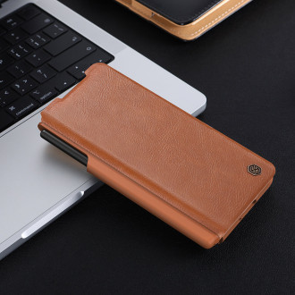 Kožené flipové pouzdro Nillkin Qin Leather Pro Samsung Galaxy Z Fold 5 s krytem fotoaparátu – černé