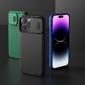 Magnetické pouzdro Nillkin CamShield Pro pro iPhone 15 s krytem fotoaparátu - zelené