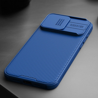 Magnetické pouzdro Nillkin CamShield Pro pro iPhone 15 s krytem fotoaparátu – modré