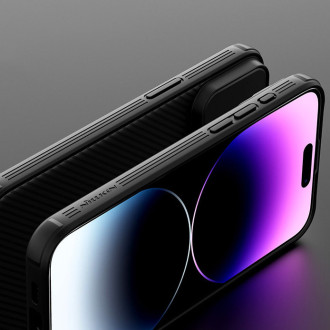 Magnetické pouzdro Nillkin CamShield Pro pro iPhone 15 Pro s krytem fotoaparátu – fialové