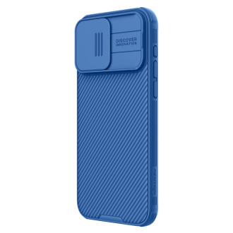 Magnetické pouzdro Nillkin CamShield Pro pro iPhone 15 Pro Max s krytem fotoaparátu – modré