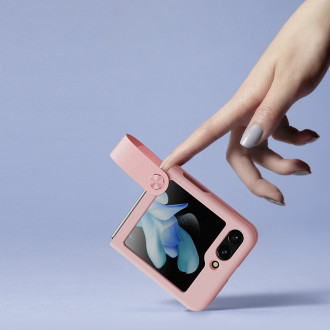 Nillkin Flex Flip Case s ramínkem a stojánkem pro Samsung Galaxy Z Flip 5 - Peach