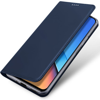 Dux Ducis Skin Pro pouzdro z eko kůže pro Xiaomi Poco M6 Pro/Redmi 12/Redmi 12R - modré
