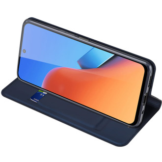 Dux Ducis Skin Pro pouzdro z eko kůže pro Xiaomi Poco M6 Pro/Redmi 12/Redmi 12R - modré