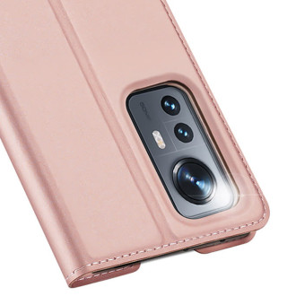 Dux Ducis Skin Pro flipové pouzdro, peněženka a stojánek pro Xiaomi Poco M6 Pro / Redmi 12/12R - růžové
