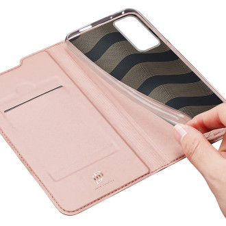 Dux Ducis Skin Pro flipové pouzdro, peněženka a stojánek pro Xiaomi Poco M6 Pro / Redmi 12/12R - růžové