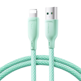 Joyroom Multi-Color Series SA34-AL3 USB-A / Lightning 3A kabel 1m - zelený