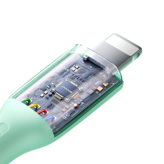 Joyroom Multi-Color Series SA34-AC6 Kabel USB-A / USB-C 100W rychlý přenos 1m – zelený