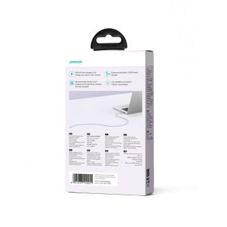 Joyroom Multi-Color Series SA34-CC3 Kabel USB-C / USB-C 60W rychlý přenos 1m – fialový