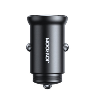 Joyroom JR-CCN06 30W 2x USB-C mini nabíječka do auta kovová - černá