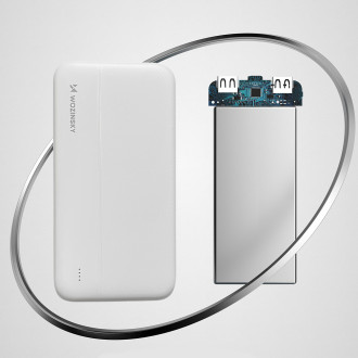 Wozinsky powerbanka Li-Po 10000mAh 2 x USB bílá (WPBWE1)