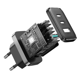 Rychlá nabíječka Joyroom JR-TCF10 2x USB-C USB-A 32W - černá